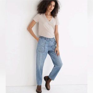 Madewell Pull-On Relaxed Jeans in Beswick Wash